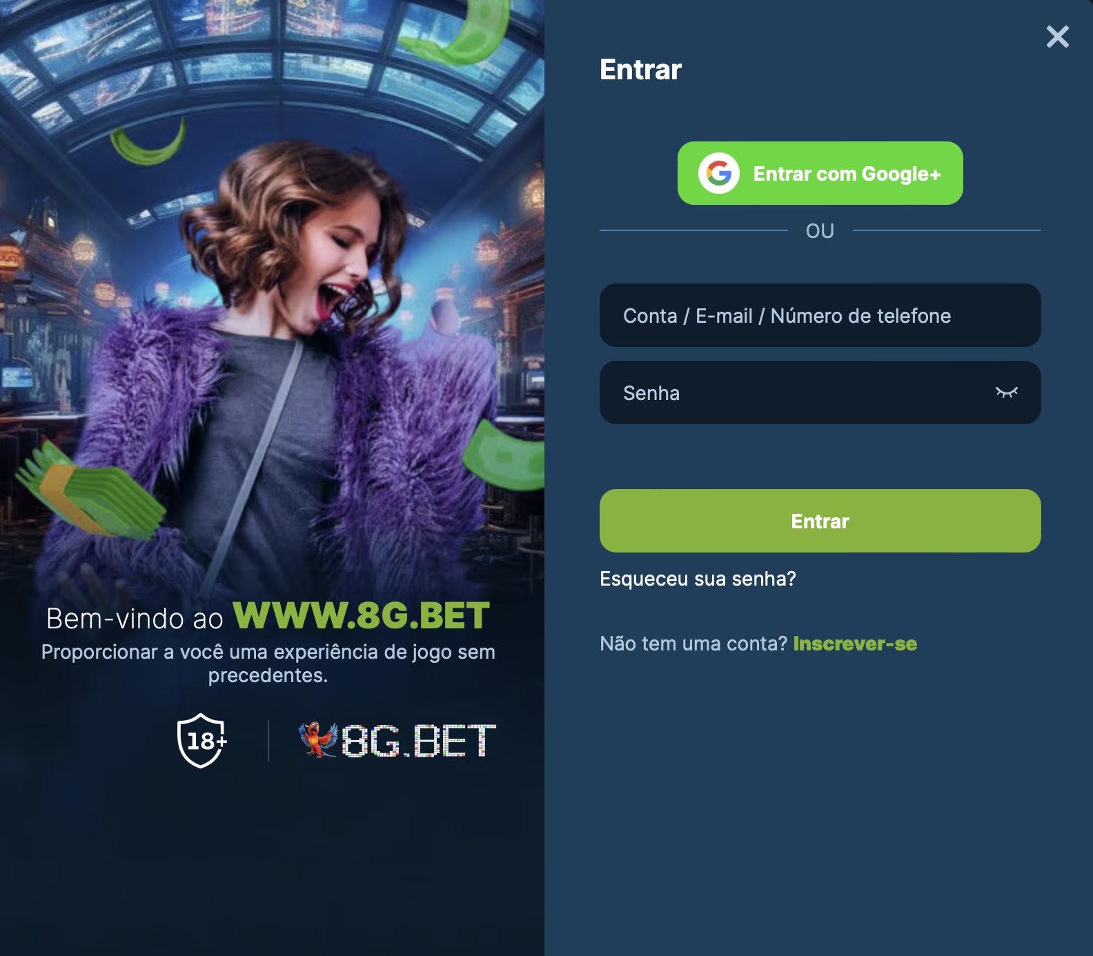 Login 8G BET Cassino Online